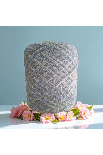 Kırlangıç 3 Layers of Cotton Boucle Mix Design Hand Knitting Rope 150 Gr