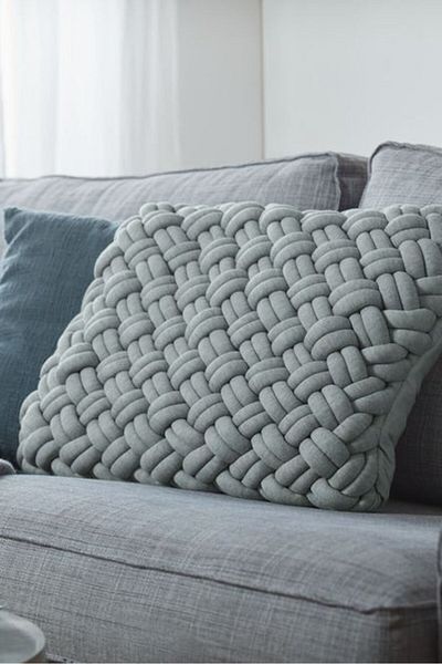 Tchibo Decorative Cushion 60 L x 40 W cm, Grey