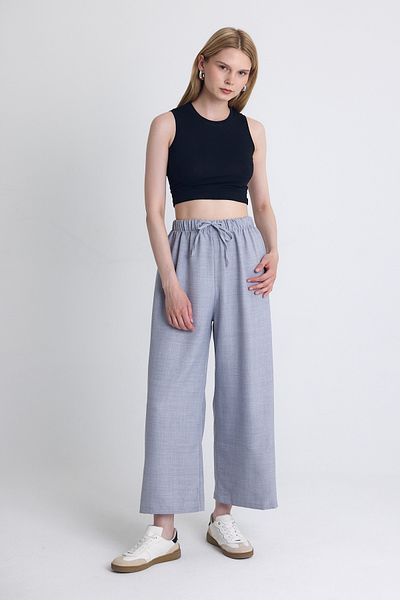 Rays Gray Waist Elastic Cotton Knitted Trousers 8045A
