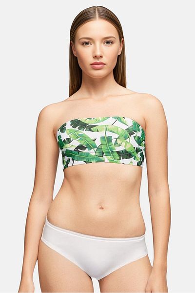 BOOHOO Women Allover Print Bikini Top, Multicolor