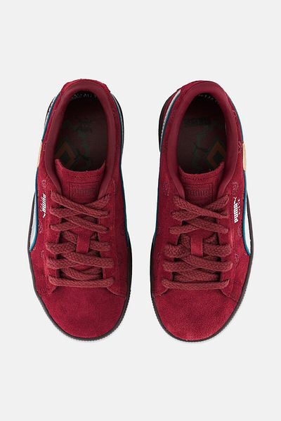Puma X One Piece Kids Boy Suede 2 Ps Shoes, Dark Red