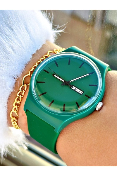 Tisaati Special Design Luxury Silicone Cord Premium Series Women's Wristwatch with Calendar - Gift Bracelet