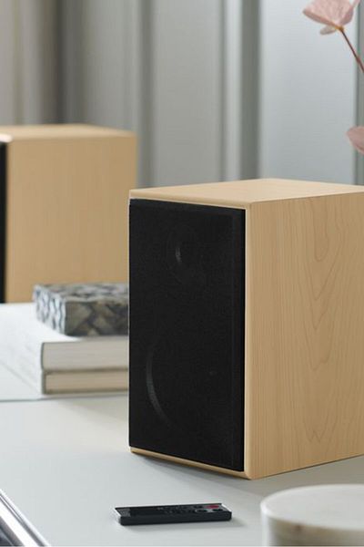 Tchibo Stereo Bookshelf Speakers with Bluetooth, Black Combo