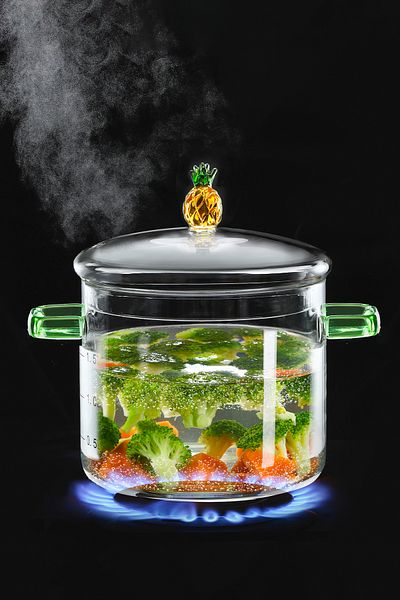 Karaca Borglas Pineapple Series Glass Deep Pot 18 cm