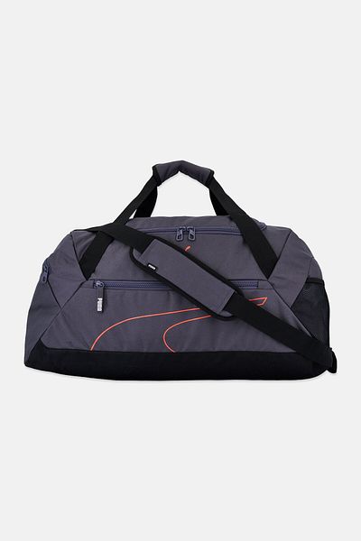 Puma Men Brand Logo Fundamental Sports Bag, Dark Grey