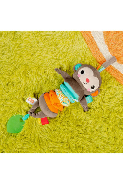 Bright Starts لعبة قرد موسيقي قابل للسحب للأسفل، من عمر 0 إلى 36 شهرًا