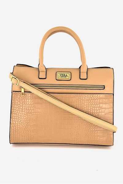 Vera New York Women Hannah Satchel Bags 26 H x 34 L x 10.5 W cm, Taupe