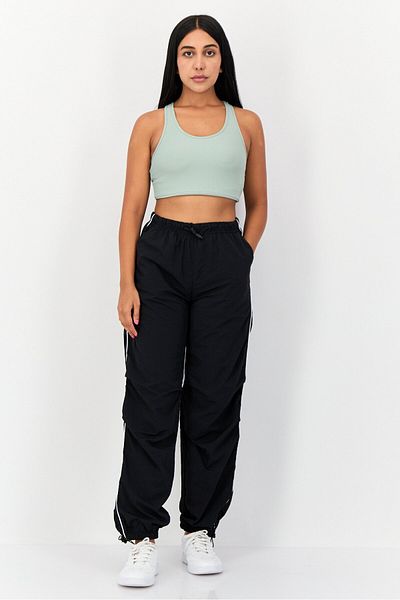Don't Call Me Jennyfer Women Regular Fit Solid Track Pants, Black