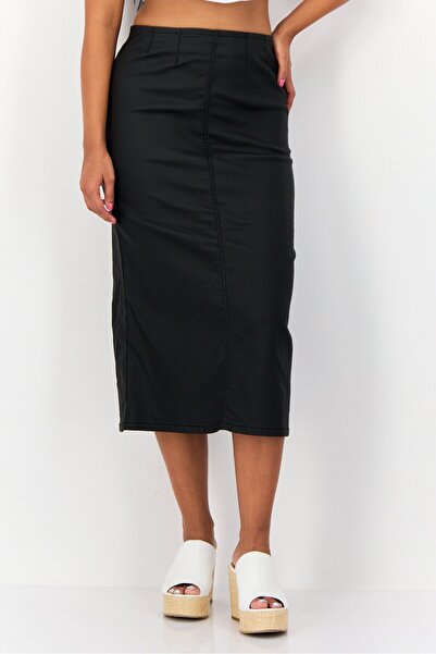 Don't Call Me Jennyfer Women Solid Maxi Skirt, Black