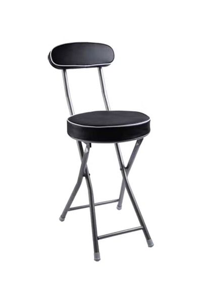 micasa Foldable Backrest Round Chair Black