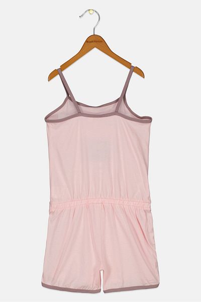 Puma Kids Girl Brand Logo Playsuit, Pink Combo