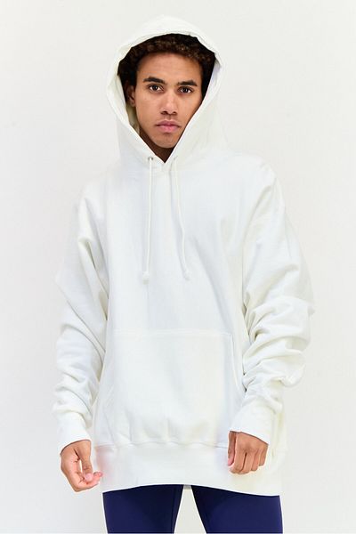 Champion Men Sportswear Fit Long Sleeve Outdoor Hoodie, White