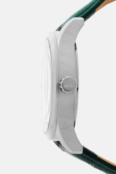 Timberland Men TDWGA0029604 Rambush Leather Analog Watch 42mm, Dark Green