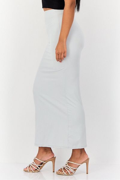Don't Call Me Jennyfer Women Solid Maxi Skirt, Light Grey