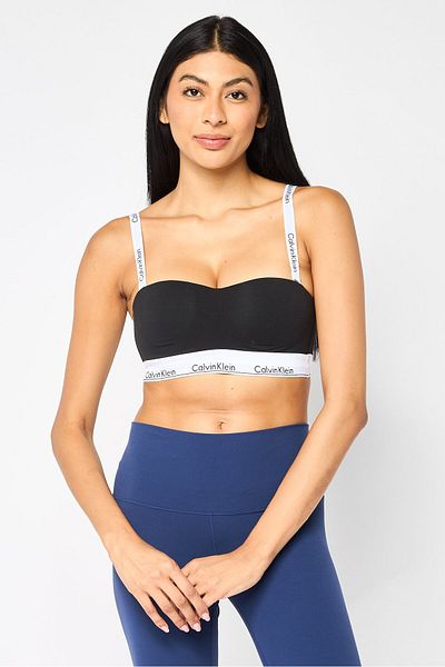 Calvin Klein Women Brand Logo Lightly Padded Bra, Black