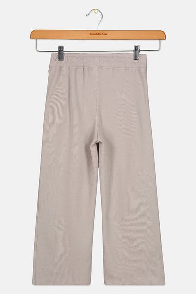 DeFacto Kids Girl Textured Pull On Pants, Grey