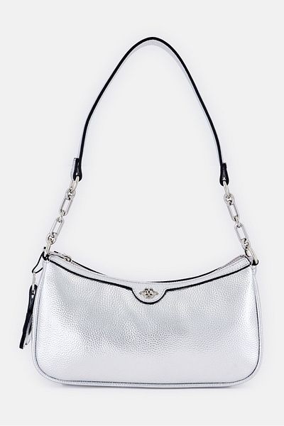 NANETTE LEPORE Women Brand Logo Shoulder Bag, Silver
