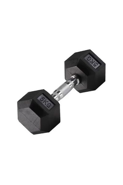 BODY SCULPTURE Rubber Hex Dumbbell 5kg