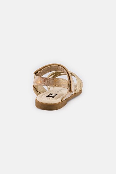 XTI Kids Girl Velcro Closure Sandal, Beige