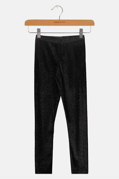 Koton Kids Girl Metallic Leggings, Black