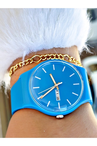 Tisaati Special Design Luxury Silicone Cord Premium Series Women's Wristwatch with Calendar - Gift Bracelet