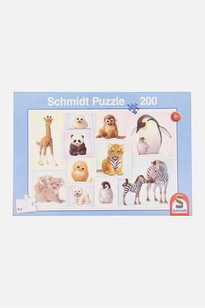 Schmidt 200 Pieces Babies Animals of the Wilderness, Sky Blue Combo