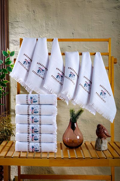 Pamira 10 Pieces 40X70 Fringed Wedding, School, Convoy Towel