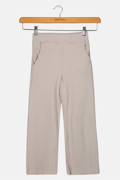 DeFacto Kids Girl Textured Pull On Pants, Grey