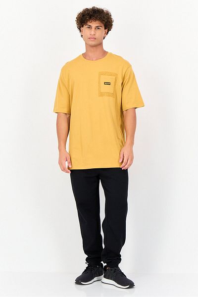 Hurley Men Sportswear Fit Short Sleeve Outdoor T-shirt, Mustard