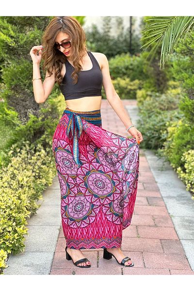 Gönülden Tasarım Ethnic Patterned Binding Women's Skirt