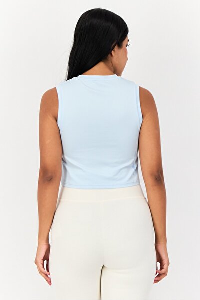 Asics Women Slim Fit Sleeveless Training Tank Top, Light Blue