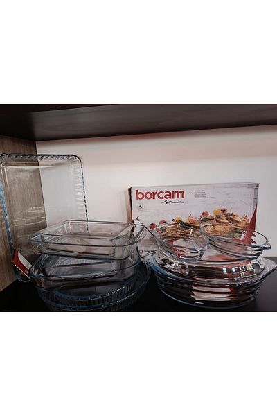 Paşabahçe Borcam Dowery Set 11 Pieces (10 Borcam+1 Cover)