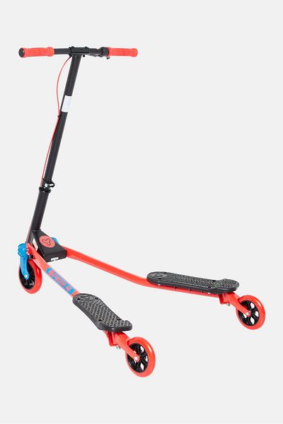 Yvolution Y Fliker Air A3 Scooter 3 Wheels Foldale Wiggle Scooter, Black