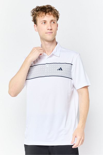 adidas Men Sportswear Fit Short Sleeve Golf Polo Shirt, White