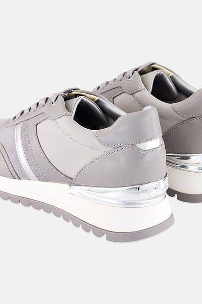 Geox Women D Desy A A Lace Up Sneakers, Light Grey
