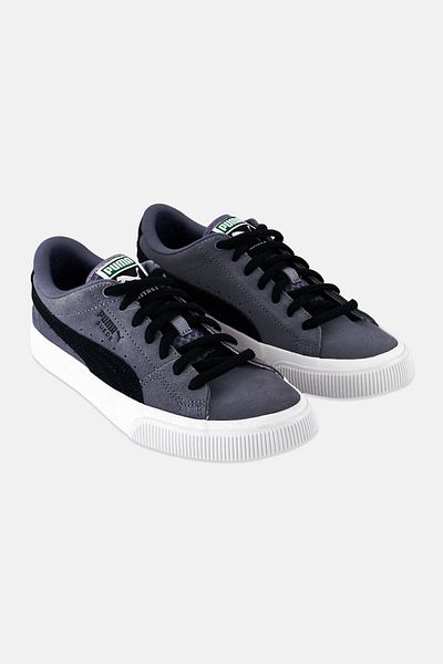 Puma Kids Boy Suede Skate Nitro Lace Up skating Shoes, Grey