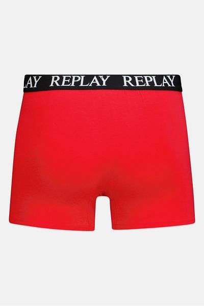 Replay Men 2 Pack Brand Logo Trunks, Multicolor