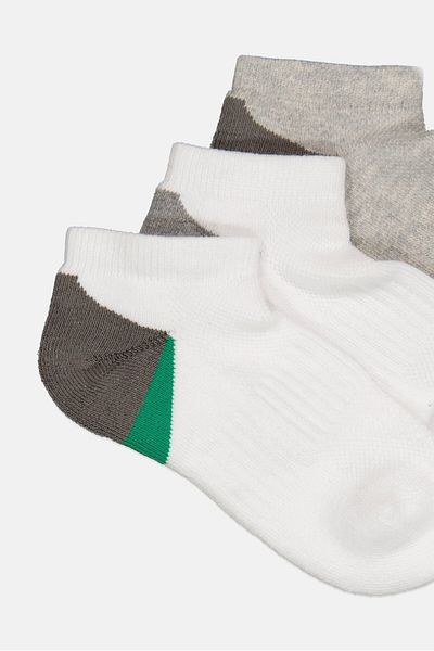 Rocawear Kids Boys 3 Pairs Solid Ankle Socks, Multicolor