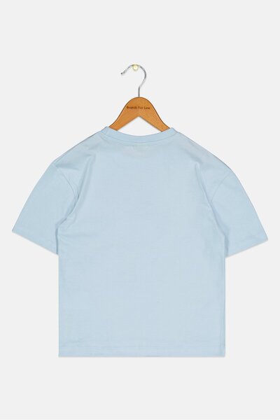 PEANUTS Toddlers Girl Short Sleeves Graphic Print T-Shirt, Blue