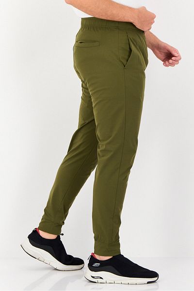 RBX Men Sportswear Fit Solid Outdoor Sweatpants, Olive