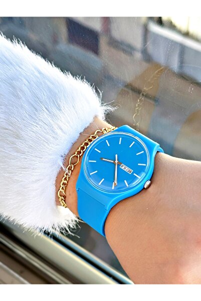 Tisaati Special Design Luxury Silicone Cord Premium Series Women's Wristwatch with Calendar - Gift Bracelet