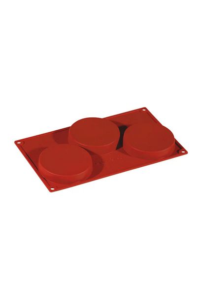 Pavoni Silicone mold for single-portion cakes, Biscuit, 3 cavities, ø103x20h mm