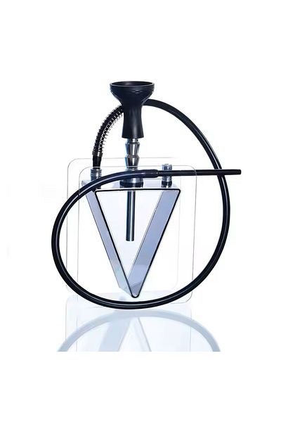 AVYRA Narghilea Din Acril 32Cm Cu Furtun 100Cm, Kit Portabil, Teava Aluminiu Antirugina