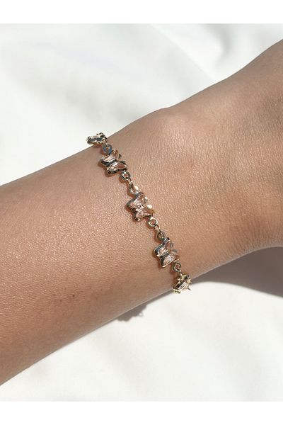 Eylülün Takısı Women's Gold Color Butterfly Bracelet