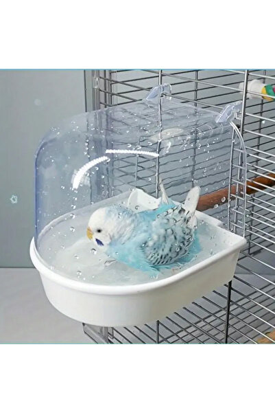 Lady Fify Cage Attachable Bath for Bird and Parrot (Blue)