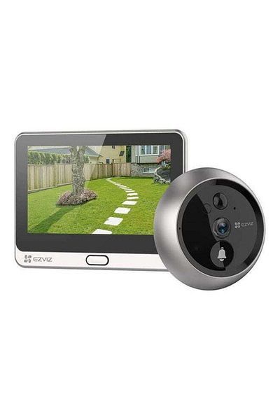 EZVIZ DP2C 1080p Video Door Viewer Peephole Camera, 4.3" Color Screen Display, Built in mic, Recharg