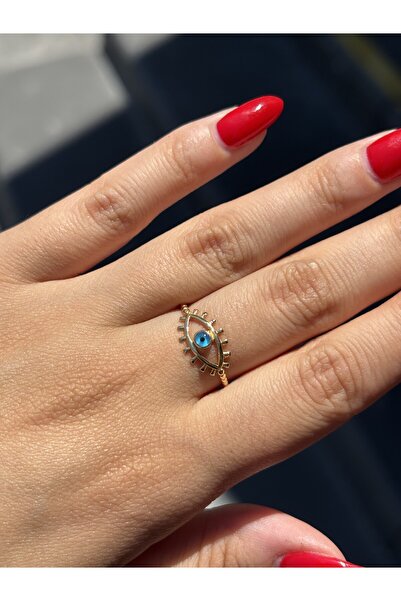 Has Kuyumcum 14 Ayar Altın Göz Yüzük