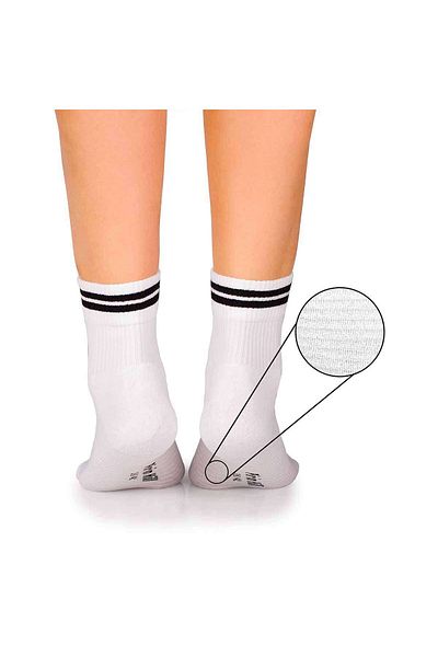 Pirin Hill White cotton socks with 2 black stripes Active Day