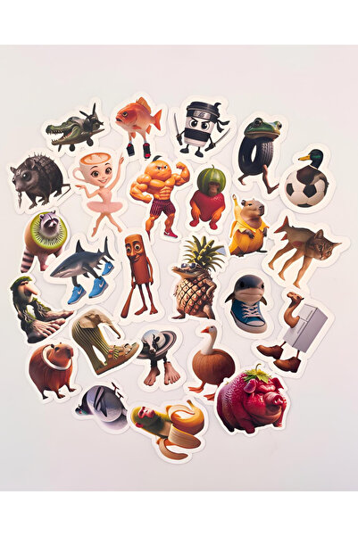 Studio D arte DIY KIT Set de autocolante italian Brainrot pentru laptop, telefon, tabletă, autocolant meme