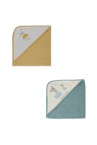 Bebetto 2 Pack Hooded Towel 80*80cm
